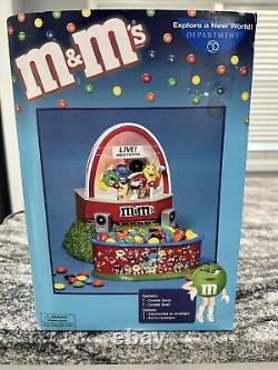 M&M's Rock & Roll Party Dept 56 Lighted Stage House & Candy Dish 2005 NEW in BOX