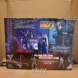 NEW KISS Creatures Box Set Edition Action Figures + Stage / Lights / Instruments