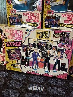 New Kids On The Block Dolls With Cassettes and Stage in Original Boxes