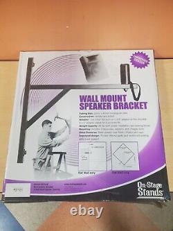 New On-Stage Stands SS7914B Speaker Bracket Wall Mount, 2 per box
