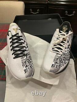 Nike Kobe 5 ProTro Big Stage/Parade, White/Metallic Gold-Black, 14, New with box