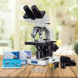 OMAX 40X-2000X Binocular Compound LED Microscope with Mechanical Stage Open-BOX