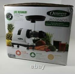 OMEGA J8006HDC Dual-Stage Slow Masticating Cold Press Juicer Silver NEW Open Box