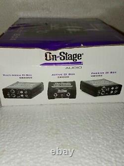 On Stage Audio DB1100 Active Direct Box New 6×3.5×1.5 Stereo to Mono Summing