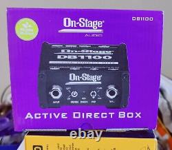 On-Stage DB1100 Active Direct Box with Stereo-to-Mono Summing. Actual pics