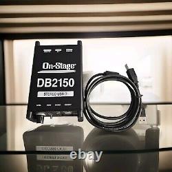 On-Stage DB2150 Estéreo USB DI Direct Box Bundle withCable and Cloth