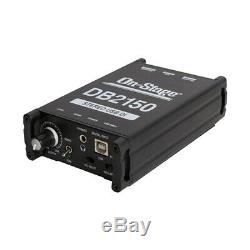 On-Stage DB2150 Stereo USB DI Box with USB cable