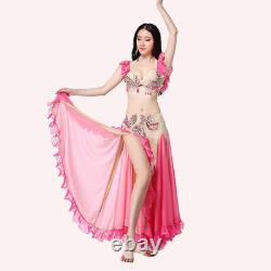 Oriental Belly Dance Costume Set Bra Skirt Women Stage Performance TopAdjustable