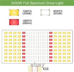 PH-3000 Commercial Pro LED Grow Light Full Spectrum Indoor Veg Flower VS Fluence