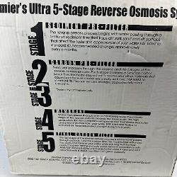 PREMIER REVERSE OSMOSIS 5 Stage Water System PRL-75 withTank NewithOpen Box