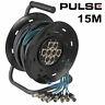 PULSE 8 Way XLR Multicore Drum Stage Box, 15M or 25M Snake Studio Theatre Cable