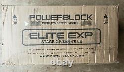 PowerBlock ELITE EXP Stage 2 Expansion Kit (50-70lbs) (2020) New Open Box