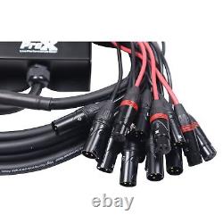 ProX XC-SB124XLR25 25' XLR Stage Extension Box with 12 XLR-F+4 XLR-M Snake Cable