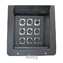 Pro Audio Recessed Stage in Floor Pocket Box Black with Prewired Connections