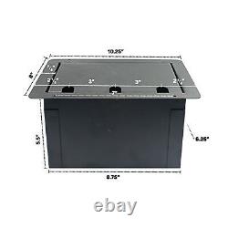 Pro Audio Stage Recessed Floor Box with 110v Electric and XLR Connections 6
