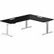 Progressive Desk Corner L Shaped 3 Stage Height Adjustable Standing Desk 90x72