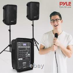 Pyle Stage and Studio 8 PA Loud Speaker and 8 Channel Audio Mixer (Open Box)