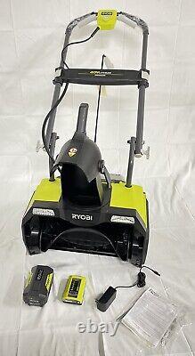 RY40805VNM Ryobi New Open Box Single Stage Snow Blower with (1) 5.0 Ah Battery