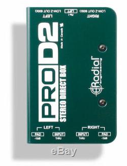 Radial Pro D2 Stereo Direct Box Designed for Keyboards in Studio and on Stage