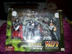 Rare 2002 Mcfarlane Kiss Creatures Limited Edition Boxed Figures + Stage Set