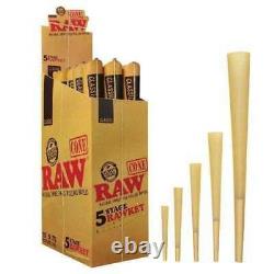 Raw Rolling Papers 5 Stage Rawket 15 Packs 5 Cones Per Pack 75 Cones Per Box Lot