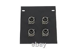 Recessed Audio Stage Floor Pocket Box with4 -XLR Female Mic Connectors Elite Core