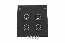 Recessed Metal Stage Floor Box with4 XLR 3 pin Female Connector Plugs