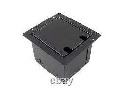 Recessed Pocket Stage Floor Box with 4 XLR Female & 2 1/4 TRS Female