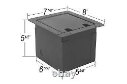 Recessed Pocket Stage Floor Box with 4-XLR Female & 2- RJ45 Pass Thru