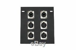 Recessed Stage Audio Floor Box with4 XLR Mic & 2 Ethernet for Personal Monitors