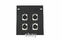 Recessed Stage Audio Floor Box with4 XLR Mic Female Connectors By Elite Core