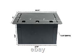 Recessed Stage Audio Floor Box with8 XLR Mic Female Connectors + AC Outlet