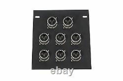Recessed Stage Floor Box with8 Female XLR Mic Connectors by Elite Core