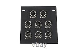 Recessed Stage Floor Box with8 XLR Female Connectors By Elite Core