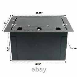 Recessed stage floor pocket box with 8 XLR female mic jacks connector AC outlet