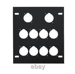 Stage Floor Box Metal Recessed Audio with 10 D Holes Unloaded Connector Plate