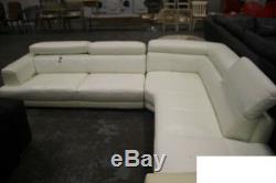 Stage Large Four Seater Chaise Corner Left Arm Facing Leather Sofa FREESHIPPIN