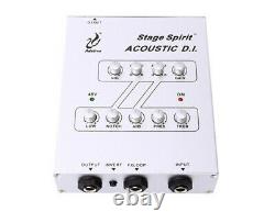 Stage- Spirit Acoustic DI Box Wooden Guitar Preamplifier Gain Effector NEW