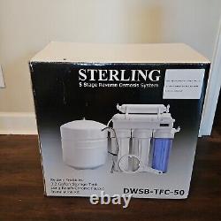Sterling 5 Stage Reverse Osmosis System Model DWSB-TFC-50 New Open Box