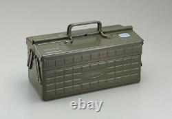 TOYO Steel 2-stage tool box ST-350MG (Military green)