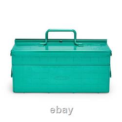 TOYO Steel Cantilever Tool Box 2-stage ST-350 Green Exclusive 34×16×17cm Japan
