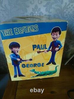 The Beatles Deluxe Set 4 Figures With Musical Instruments And Stage New In Box
