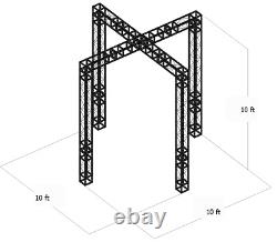 Trade Show Booth Trusses DJ Stage 10ftx10ftx10ft Metal Black Truss box