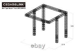 Trade Show Booth Trusses DJ Stage 10ftx10ftx9ft Metal Black Truss box