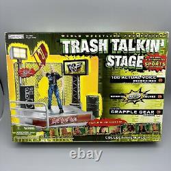 WWF Trash Talkin Stage Wrestling Playset Tron Ready Jakks Pacific 2000 New