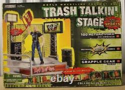 WWF WWE Jakks Pacific Trash Talkin' Stage Wrestling Playset Tron Ready -SEALED