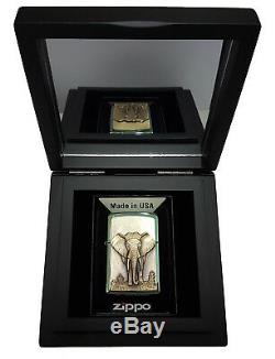 Zippo Lighter Golden Elephant Elefant On Stage Limited Holzbox New OVP B15
